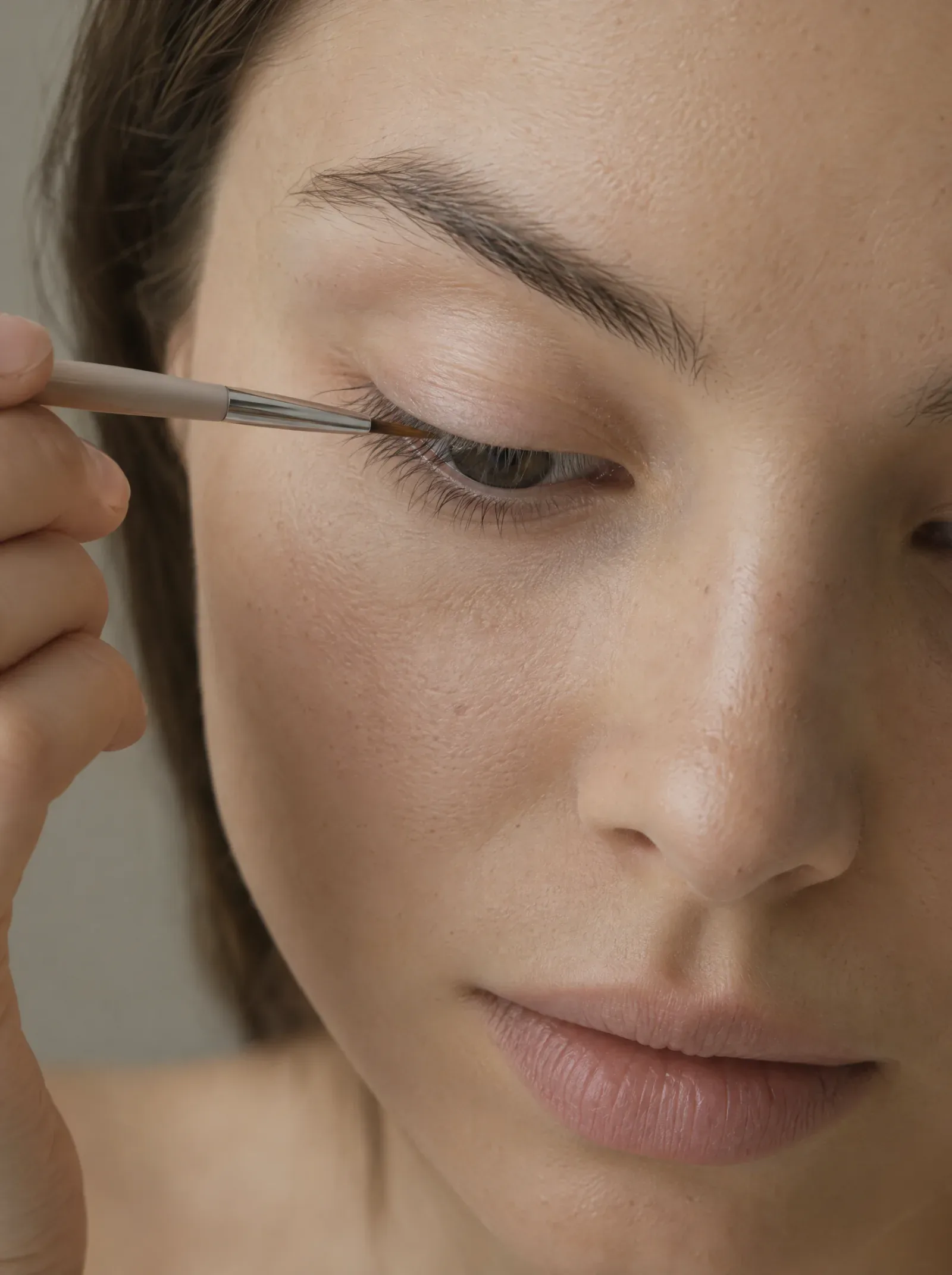 Feiner Applikator am oberen Wimpernkranz